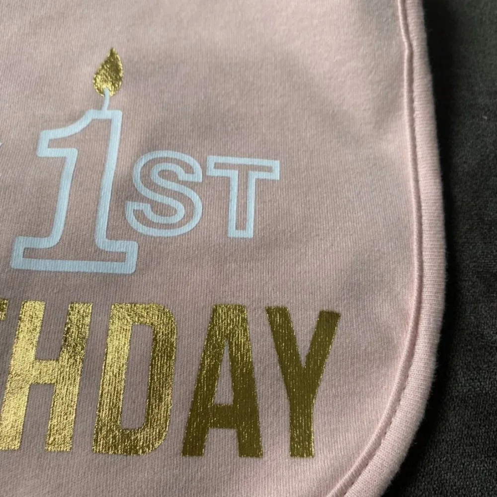 Baby Girl 1st birthday Bib
